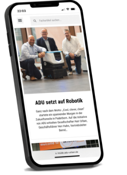 ADU Insider Portal im Smartphone
